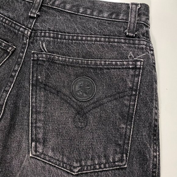 Vintage Made in USA Moschino Jeans faded black tapered denim womens 27x30 - Picture 8 of 12